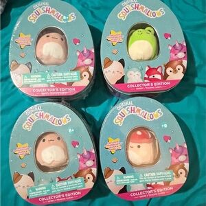 Squishmallows Collector's Edition Plush Set - Green, Pink, Brown